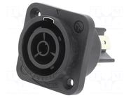 Connector: circular; 6.3mm connectors; female; 16A; 250VAC; PIN: 3 NEUTRIK