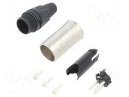 Connector: XLR; plug; male; XX-HA; 1A; PIN: 3; straight; for cable NEUTRIK
