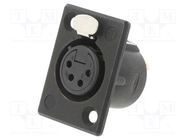 Connector: XLR; socket; female; PIN: 4; straight; with push button NEUTRIK