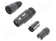 Connector: XLR; plug; female; PIN: 4; straight; for cable; 3.5÷8mm; X NEUTRIK