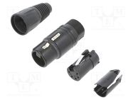 Connector: XLR; plug; female; PIN: 5; straight; for cable; 3.5÷8mm; X NEUTRIK