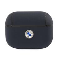 BMW BMAPSSLNA AirPods Pro cover granatowy/navy Geniune Leather Silver Logo, BMW