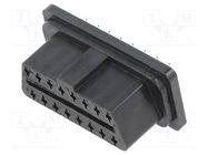 Diagnostic connector OBD II; female; PIN: 16 MINITOOLS