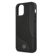 Mercedes Leather Perforated Area Case for iPhone 12 Pro Max - Black, Mercedes
