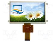 Display: TFT; 7"; 800x480; Illumin: LED; Dim: 165.6x100.6x7.69mm Riverdi