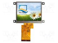 Display: TFT; 3.5"; 320x240; Illumin: LED; Dim: 77.7x64.7x3.65mm Riverdi