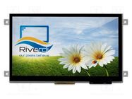 Display: TFT; 7"; 800x480; Illumin: LED; Dim: 165.6x100.6x12mm Riverdi