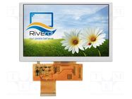 Display: TFT; 5"; 800x480; Illumin: LED; Dim: 120.7x75.8x2.9mm Riverdi