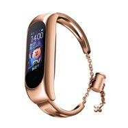 Replacment metal band bracelet strap for Xiaomi Mi Band 6 / 5 / 4 / 3 rose gold, Hurtel