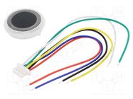 Sensor: fingerprint scanner; capacitive; UART; 3.3VDC; 60mA; Ø21mm DFROBOT