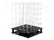 3D LED cube; 9VDC; visual effects; No.of diodes: 125; blue; WHADDA VELLEMAN
