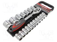 Wrenches set; 6-angles,socket spanner; Chrom-vanadium steel PROLINE