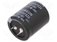 Capacitor: electrolytic; SNAP-IN; 10mF; 63VDC; Ø30x50mm; ±20% SAMXON