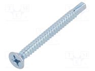 Screw; for metal; 5.5x60; Head: countersunk; Phillips; PH3; zinc BOSSARD