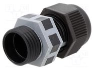 Cable gland; PG9; IP68; polyamide; black; UL94V-2 TECHNO