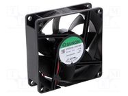 Fan: DC; axial; 12VDC; 80x80x25mm; 56.06m3/h; 28dBA; slide; 2600rpm SUNON