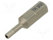 Screwdriver bit; hex key with protection; TR 3/32"; STANDARD WIHA