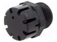 Pressure compensation device; polyamide; black; Thread: M25 HUMMEL