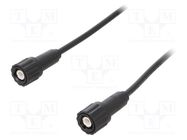 Test lead; 3A; BNC plug,both sides; Urated: 150V; Len: 1m; black POMONA