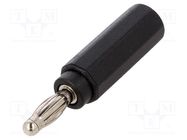 Connector: 4mm banana; adapter; 20A; 600V; black; non-insulated POMONA