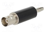 Adapter; 60VDC; max.50°C; banana 4mm plug,BNC female; 52.83mm POMONA