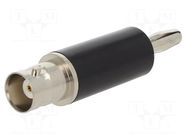 Adapter; 60VDC; max.50°C; banana 4mm plug,BNC female; 52.83mm POMONA