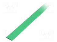 Heat shrink sleeve; thin walled; 3: 1; 9mm; L: 30m; green; -55÷135°C HELLERMANNTYTON