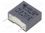 Capacitor: polypropylene; X2; R46; 100nF; 13x6x12mm; THT; ±20%; 10mm KEMET