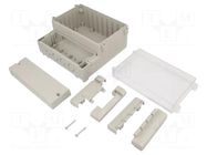 Enclosure: wall mounting; X: 166mm; Y: 161mm; Z: 93mm; ABS; grey; IP65 GAINTA