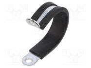 Fixing clamp; ØBundle : 36mm; W: 21mm; steel; Cover material: EPDM 