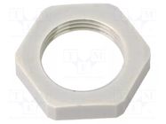 Nut; Thread: metric; polyamide; PMAFIX MN; grey; Pitch: 1.5; 26mm PMA