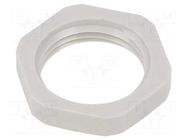 Nut; Thread: PG; polyamide; PMAFIX MN; grey; 24mm; Thread: PG11 PMA