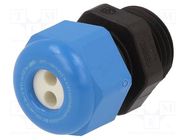 Cable gland; multi-hole; M16; 1.5; IP68; polyamide; black-blue HUMMEL