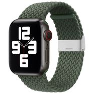 Braided Fabric Strap Bracelet Strap Fabric Band for Apple Watch 42 / 44 / 45 / 49 mm - Green, Hurtel