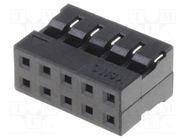 Connector: wire-wire/PCB; plug; female; PIN: 10; Milli-Grid MOLEX