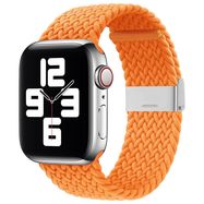 Strap Fabric Band for Watch Ultra / 9 / 8 / 7 / 6 / SE / 5 / 4 / 3 / 2 (49mm / 45mm / 44mm / 42mm) Braided Fabric Strap Watch Bracelet Orange (10), Hurtel