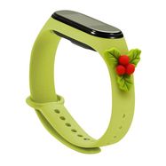 Strap Xmas Wristband for Xiaomi Mi Band 6 / Mi Band 5 Christmas Silicone Strap Bracelet Green (Mistletoe), Hurtel