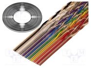 Wire: ribbon; 26x28AWG; 1.27mm; stranded; Cu; unshielded; PVC; 50V 3M