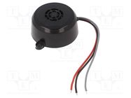 Sound transducer: piezo signaller; 80÷90dB; Colour: black; 12÷24V MPM