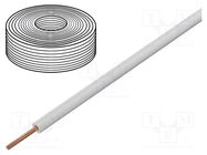 Wire; LiY; stranded; Cu; 0.14mm2; PVC; white; 60V; 10m; 1x0.14mm2 DONAU ELEKTRONIK