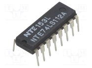 IC: digital; JK flip-flop; Ch: 2; TTL; THT; DIP16 NTE Electronics