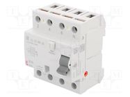 RCD breaker; Inom: 25A; Ires: 30mA; Poles: 4; 230V,400V; IP20; EFI ETI POLAM