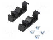 DIN rail mounting bracket; black; polyamide; Rail: TS35 HAMMOND