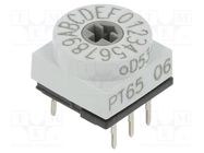 Encoding switch; HEX/BCD; Pos: 16; THT; Rcont max: 80mΩ; PT65 PTR HARTMANN