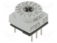 Encoding switch; HEX/BCD; Pos: 16; THT; Rcont max: 80mΩ; PT65 PTR HARTMANN