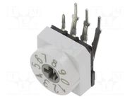 Encoding switch; DEC/BCD; Pos: 10; THT; Rcont max: 80mΩ; PT65 PTR HARTMANN