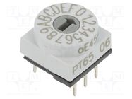 Encoding switch; HEX/BCD; Pos: 16; THT; Rcont max: 80mΩ; PT65 PTR HARTMANN