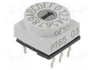 Encoding switch; HEX/BCD; Pos: 16; THT; Rcont max: 80mΩ; PT65 PTR HARTMANN