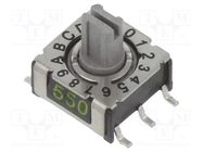 Encoding switch; HEX/BCD; Pos: 16; SMD; Rcont max: 80mΩ; P36 PTR HARTMANN