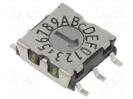 Encoding switch; HEX/BCD; Pos: 16; SMD; Rcont max: 80mΩ; 7x7x2.5mm PTR HARTMANN